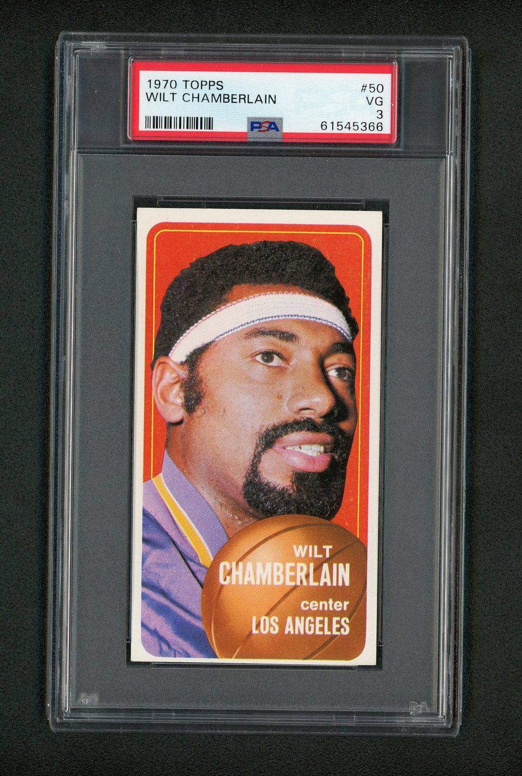 1970 Topps Wilt Chamberlain Lakers #50 PSA 3
