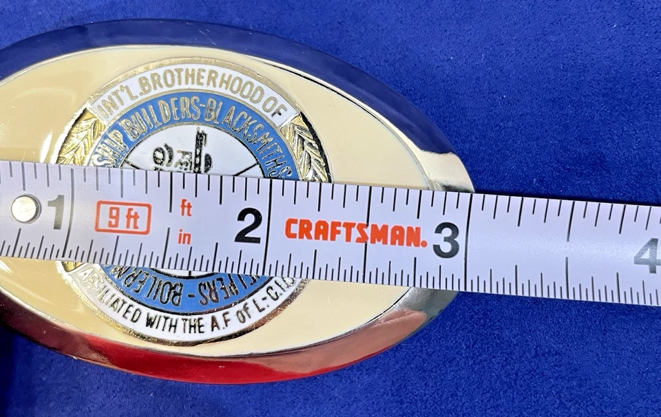 Hebilla de cinturón de colección Boilermakers Iron Ship Builder Herrero Forger Helper IBB NOS Foto 4 de 4