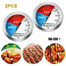 2PCS 2" Temperature Thermometer Gauge | Barbecue BBQ Grill Smoker Pit Thermostat