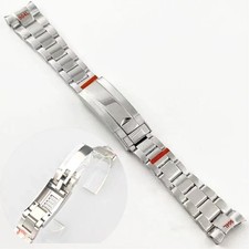 20mm Brushed Silver Glide Lock Clasp Curved end Steel Watch Band For Seiko Tudor