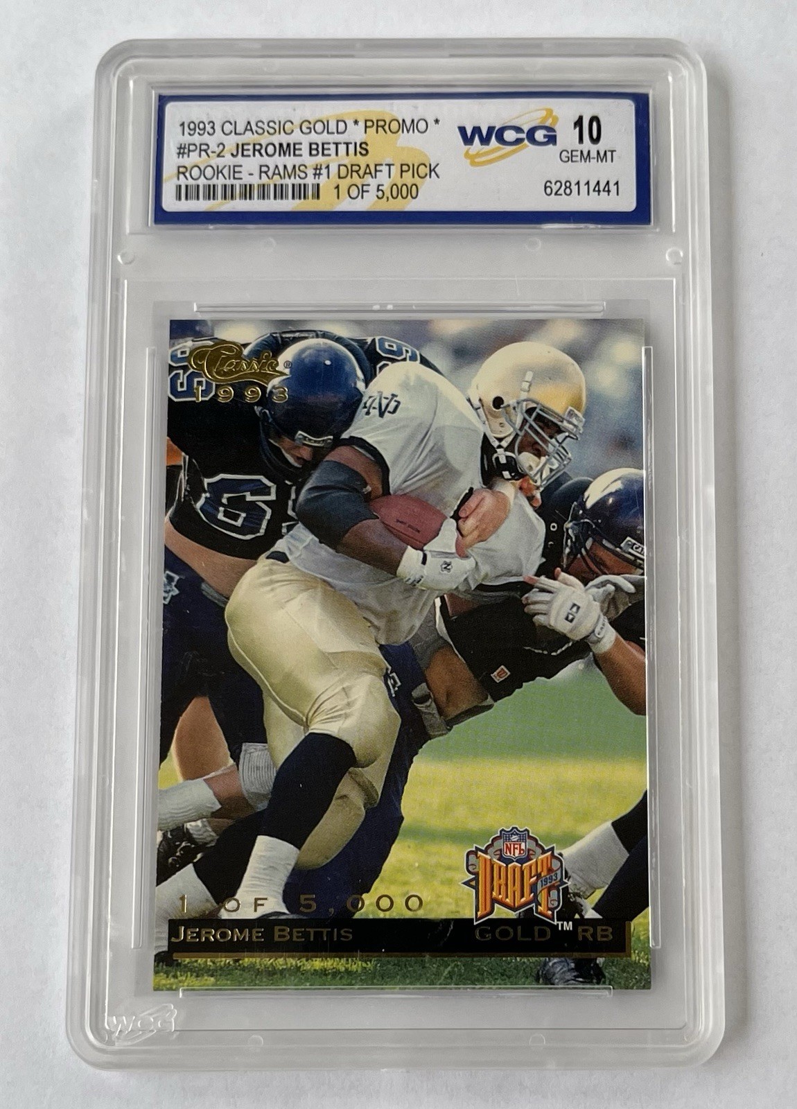 1993 Classic Gold Promo Rookie Jerome Bettis /5000 #PR2 WCG GEM MINT 10