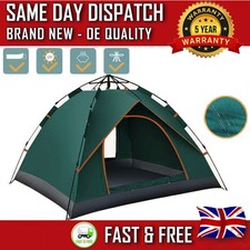 2-3 Man Automatic Instant Double Layer Pop Up Camping Tent Waterproof Outdoor UK