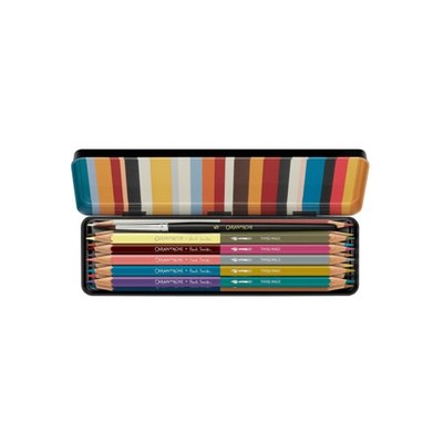 Caran d'Ache Paul Smith Edition 5 Bicolor Set of 12 Coloured Pencils with Brush