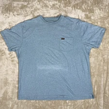 Pendelton Pocket T-Shirt Mens XL Blue Leather Logo XXL 100% Cotton Short Sleeve