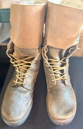 WW2 Us Army Military 1958 Combat Double Buckle Boots Size 11 D Biltrite Souls