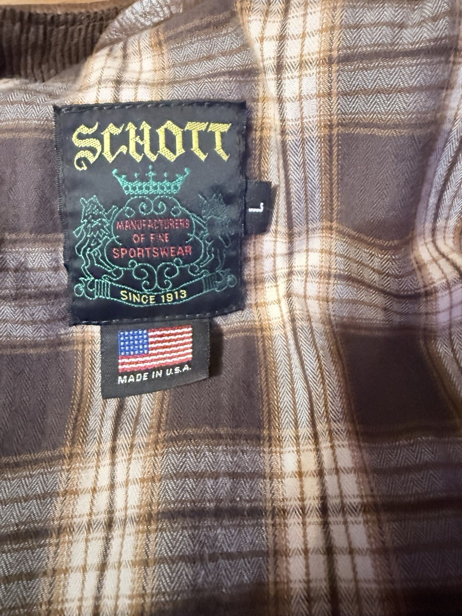Vintage Schott NYC 663 Antique Cowhide Work Jacket Men's Large
