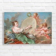 Romantic Cherub Original Canvas Print Large Picture Wall Art