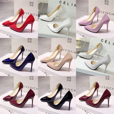 DAMEN SCHUHE ELEGANT STILETTOS PUMPS LACK SANDALEN SEXY PARTY HIGH HEELS 7/10CM