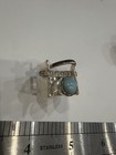 Marahlago 925 11g Dante Ring Laramar Gemstone White Topaz 1/2” Wide Size 6.25-.5 — photo 4