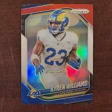 2025 Panini Prizm Kyren Williams Red White Blue Prizm #138 Los Angeles Rams