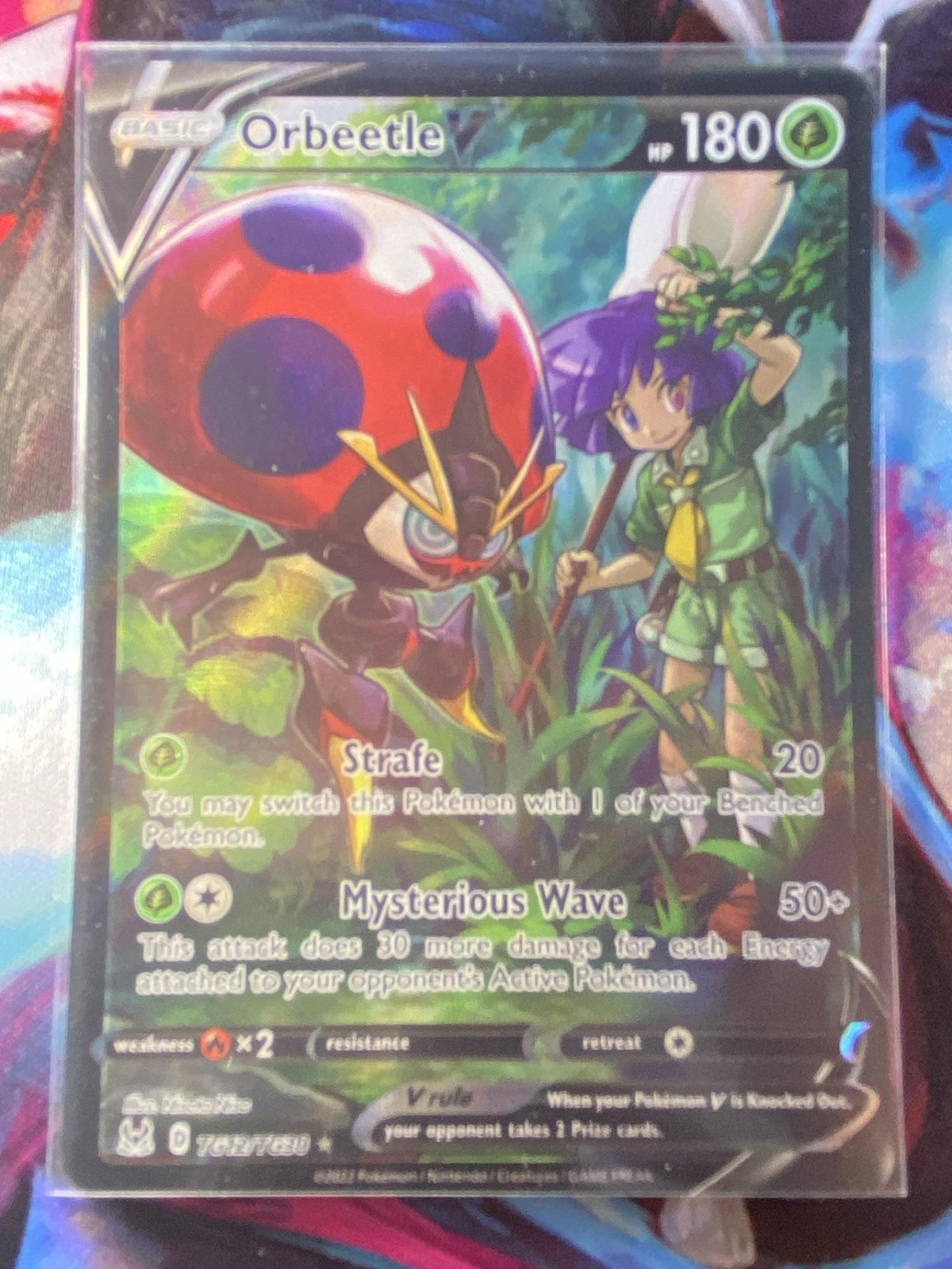 2022 Pokemon Sword & Shield Lost Origin Orbeetle V #TG12/TG30 Trainer Gallery