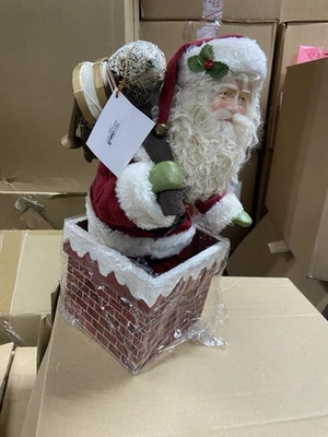 Bethany Lowe - Up on the Rooftop Santa New With Tag MSRP $238.00