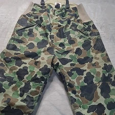 VTG 80's Columbia Bib Overalls Mens L Camo Goretex Thinsulate Insulated Hunting