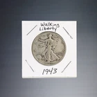 1943-P LIBERTY WALKING SILVER HALF DOLLAR 50c COIN