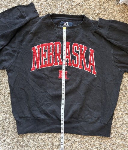 Nebraska Cornhuskers Sweatshirt Men's Size Large Crewneck J America Embroidered - Picture 5 of 9