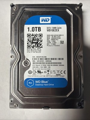 Western Digital WD Blue 1TB SATA III 3.5'' HDD WD10EZEX 64MB Cache Tested Working
