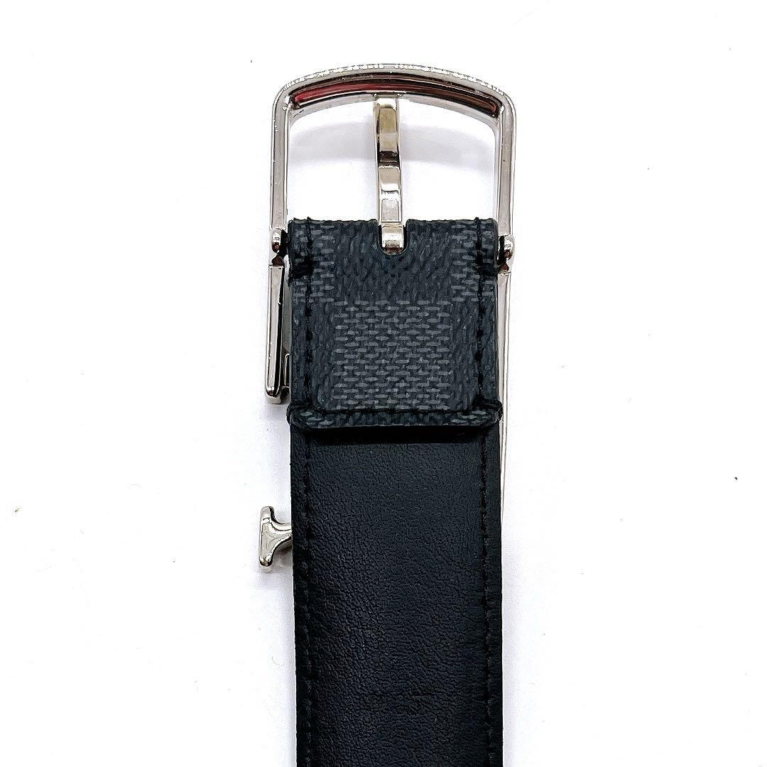 美品　LOUIS VUITTON ダミエ M6057 ベルト 全長110cm Authentic Louis Vuitton M6057 Damier Total Length 110cm Belt