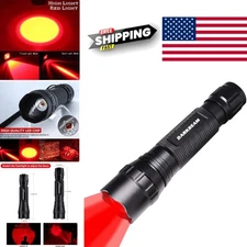 500 Lumen Rechargeable Red LED Flashlight Water Resistant for Night Activities