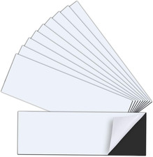 10 Pack 12" X 4" Bumper Sticker Magnets with Self Adhesive Flexible Magnetic Bum