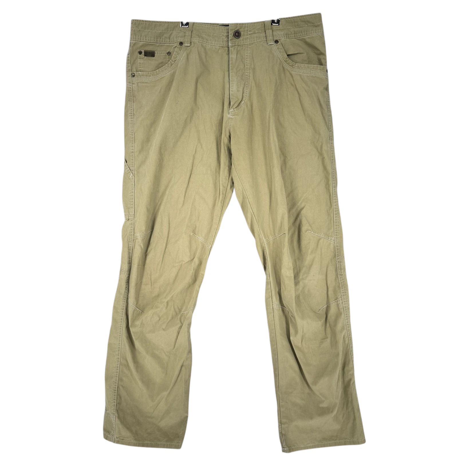 Kuhl Pants Mens 36x32 Beige Revolvr Canvas Outdoor Hiking Vintage Patina Stretch