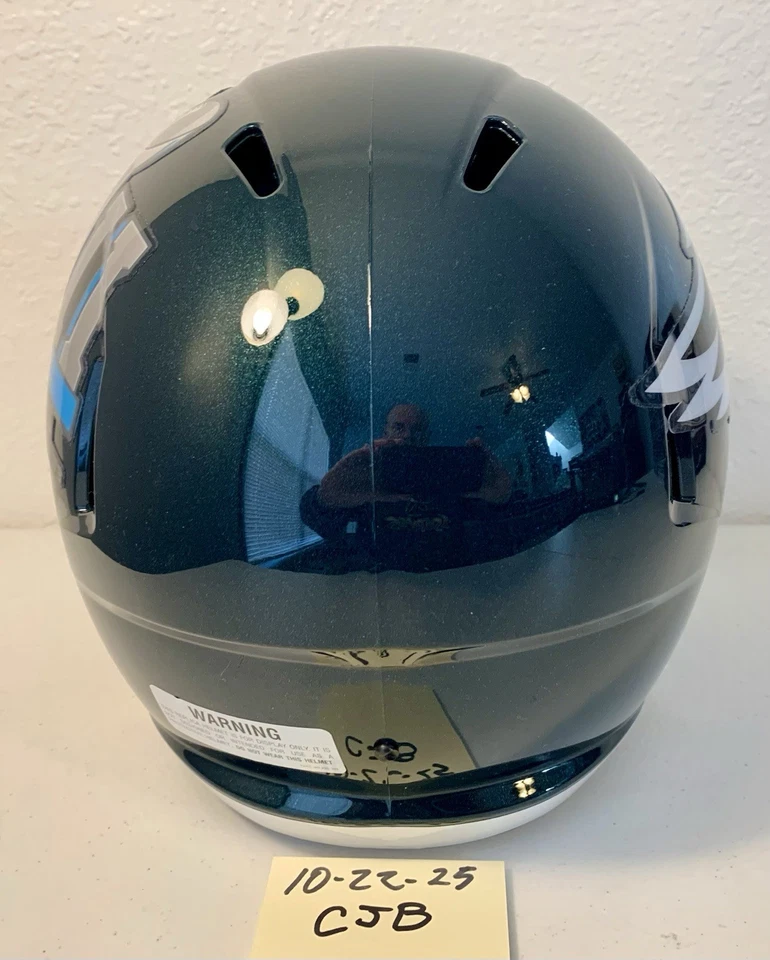 Casco Philadelphia Eagles réplica tamaño completo Super Bowl LII 52 campeones RARO Foto 4 de 4