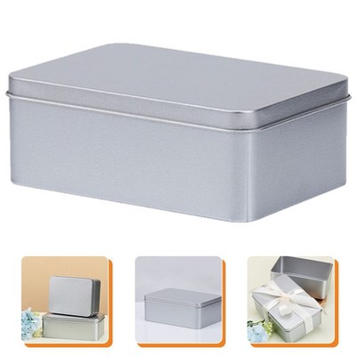 3 Pcs Small Tinplate Candy Box With Lid Rectangular Tin Storage Container