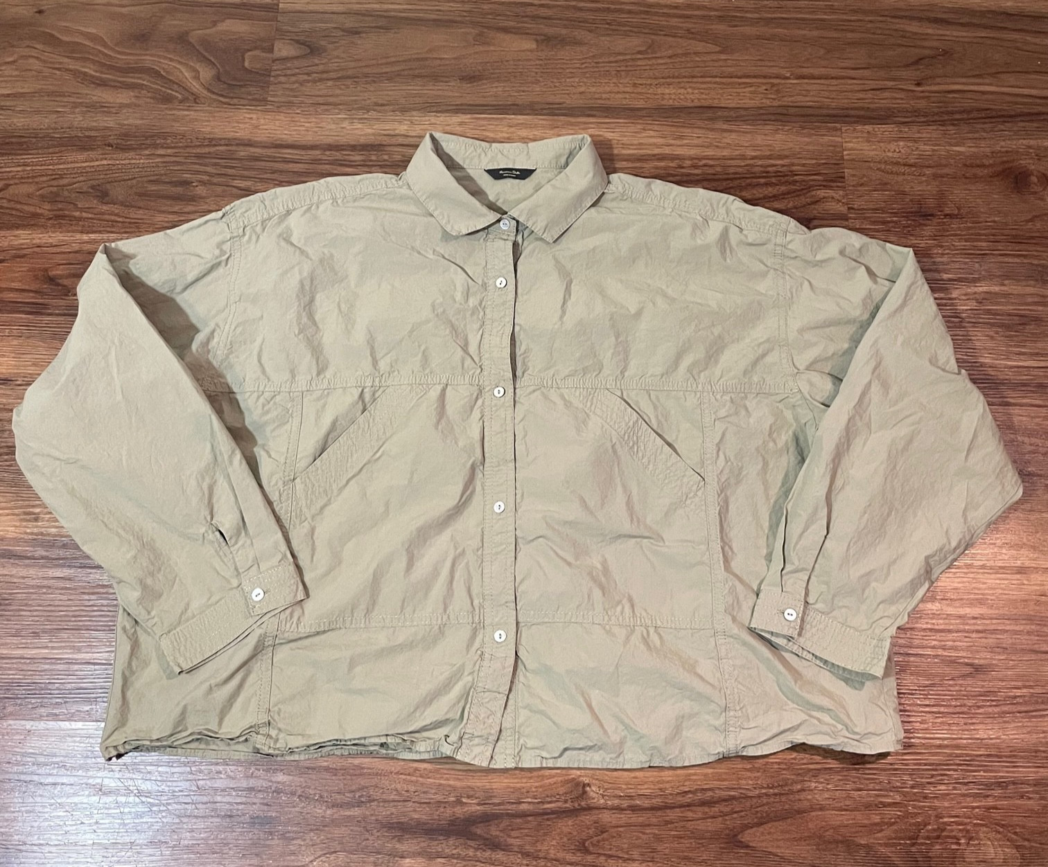 Massimo Dutti Oversized Button Up Collared Boxy F… - image 1