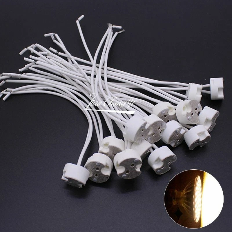 Socket Base Plug 5 50PCS MR16 MR11 GU5.3 G4 Led Lamp Holder Bulb Base with Wire