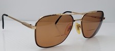 Vintage SRO Rene Black Gold Pilot Metal Sunglasses France FRAMES ONLY