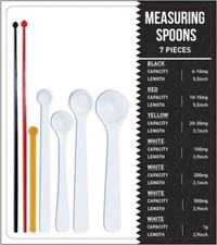Dosing Spoon Milligram Measuring Spoons Set 3/7 Exact Dosing from 6 Mg to 1g mg