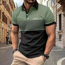 Men's Polo ShirtCasual Holiday Classic Short Sleeve Fashion Basic Golf Shirt