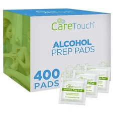 Care Touch Alcohol Prep Pads, Medium 2-Ply - 400 Wipes