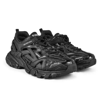 Balenciaga Track 2 schwarze Turnschuhe Kinder Größe EU 25 UK 7,5 neu mit Etikett UVP 414£