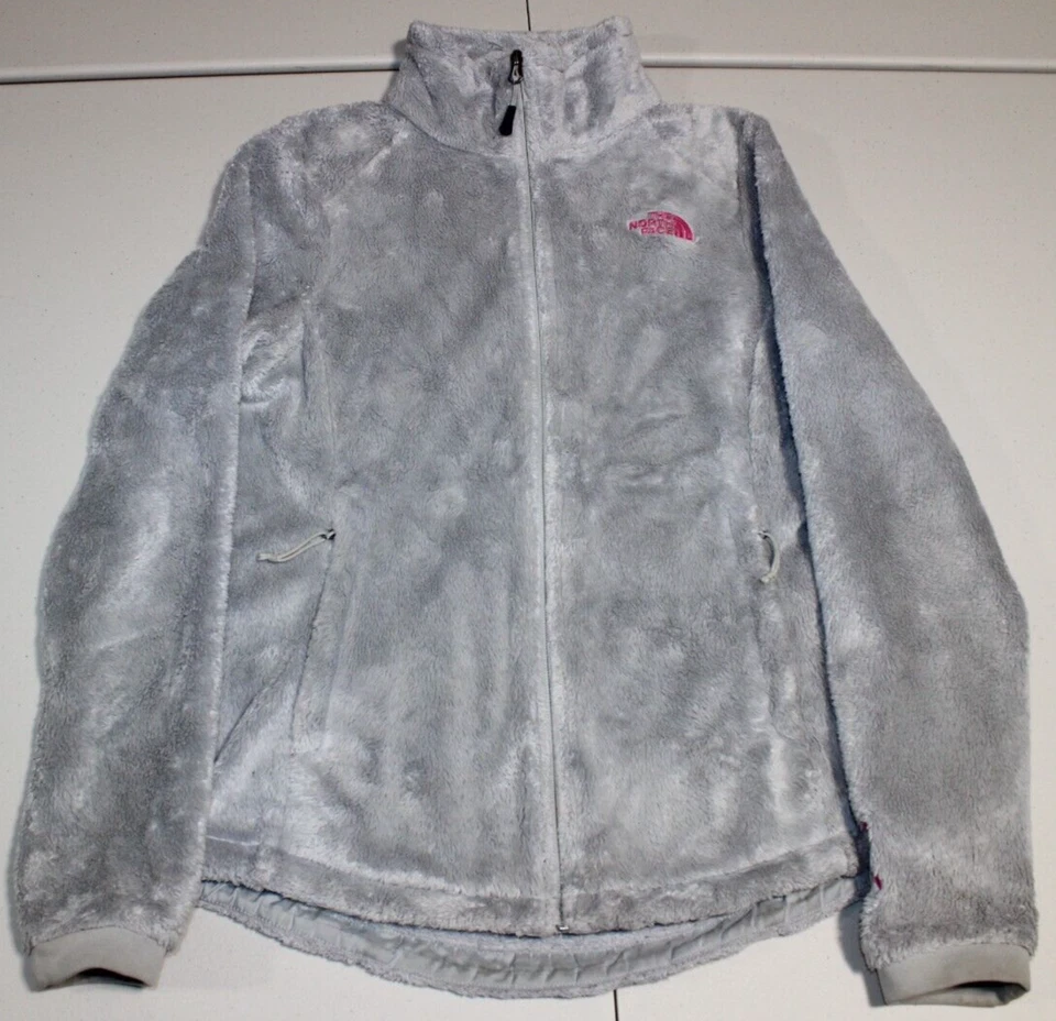 Womens The North Face Breast Cancer Awareness Osito 2 Zip Up Jacket Small Gray - Image 2 of 4