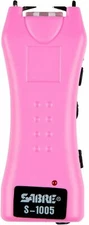 Sabre Compact Powerful 1.6 µC Stun Gun Pink With Flashlight & Case S-1005-PK