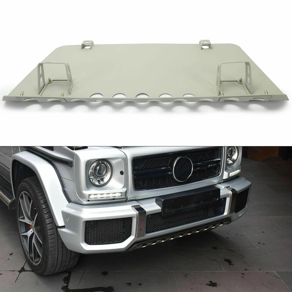 Placa de deslizamiento parachoques delantero soporte inferior para Mercedes-Benz Clase G G63 G65 AMG Foto 2 de 4