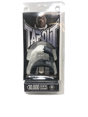 Tapout Mouth Piece All Sports Youth 5-11yrs. 2 Piece Set. Black White