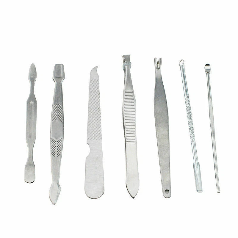 12-PC Deluxe Manicure Pedicure Nail Clippers Grooming Kit Set Case Foto 3 de 4