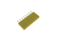 8-Pin 2.54mm 0.1" Female Header Color: Yellow - Pack of 10
