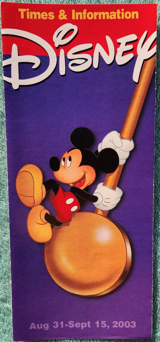 2003 Disney World Fold Out Times & Information Guide - Stars