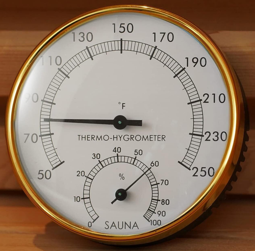 Sauna Thermometer 2 in 1 Fahrenheit Thermometer Hygrometer for Sauna Room ~NEW~