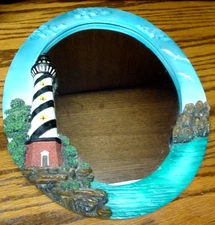 Lighthouse Accent Mirror 10"x13" Resin Coastal NAUTICAL Island Bay Decor     885