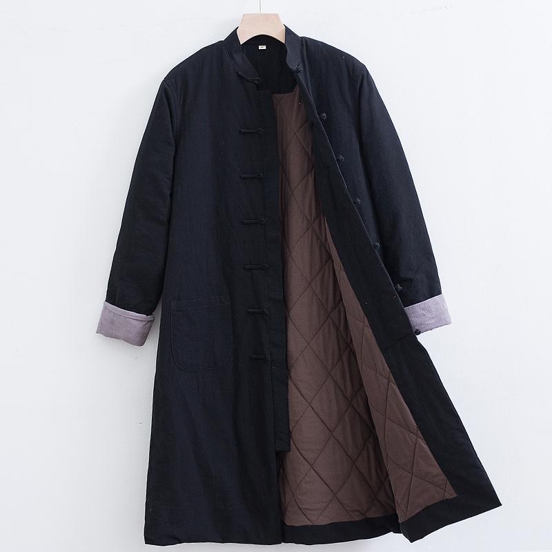 Abrigos acolchados de algodón de invierno para hombre Chaqueta acolchada Traje Tang Bata larga china 2026
