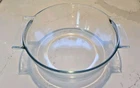 Vintage Pyrex de Corning France Clear Round Casserole Dish Roaster 3.5 Qts #458