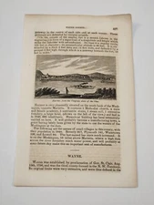 Harmar from the Virginia Shore of the Ohio c. 1861 Engraving (217)