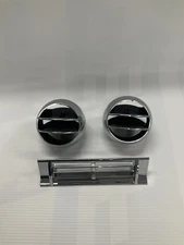 Set 67-72 Chevy GMC Truck Chrome A/C Center Vent & Balls Air Conditioning Round