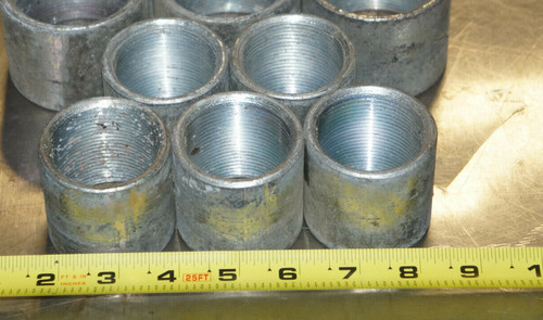 Lot of 7: ANVIL Brand Pipe Fitting, Galvanized Couplings 1.5" (x6) & 1.25" (x1)