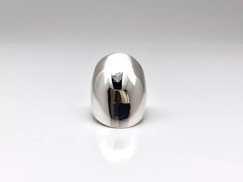 Dome Ring 925 Sterling Silver Ring Plain Wide Band Ring Statement Women Jewelry