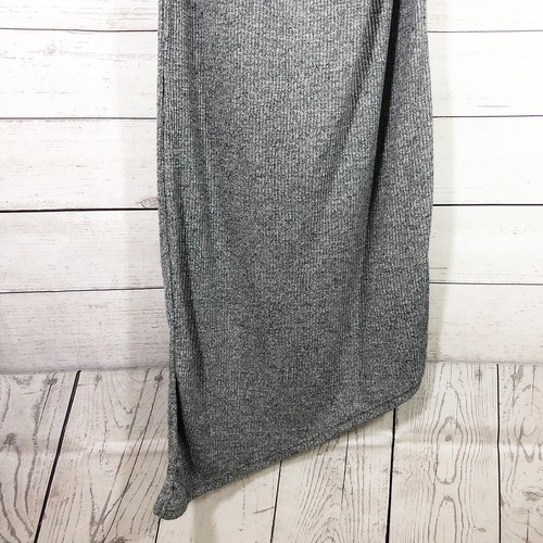 NWT Topshop Asymmetric Hem Sheath Midi Dress Ruched Side Gray Sz 2 - Picture 9 of 12