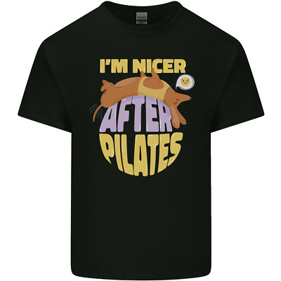 Nicer After Pilates lustiges Yoga Hund Kinder T-Shirt Jungen Mädchen